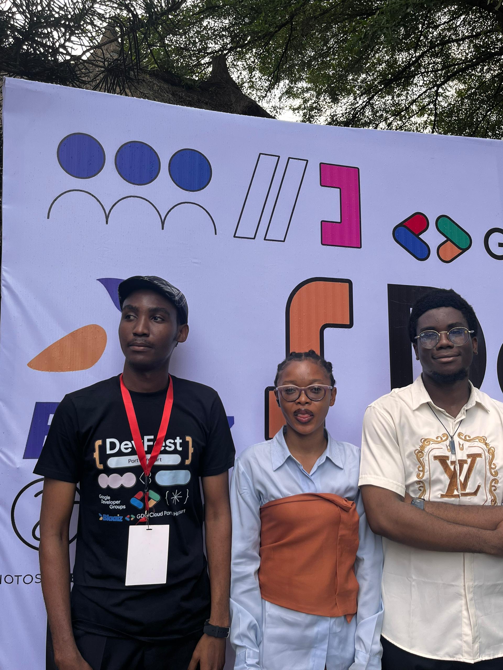 With fellow attendees at DevFest Port Harcourt 2025.