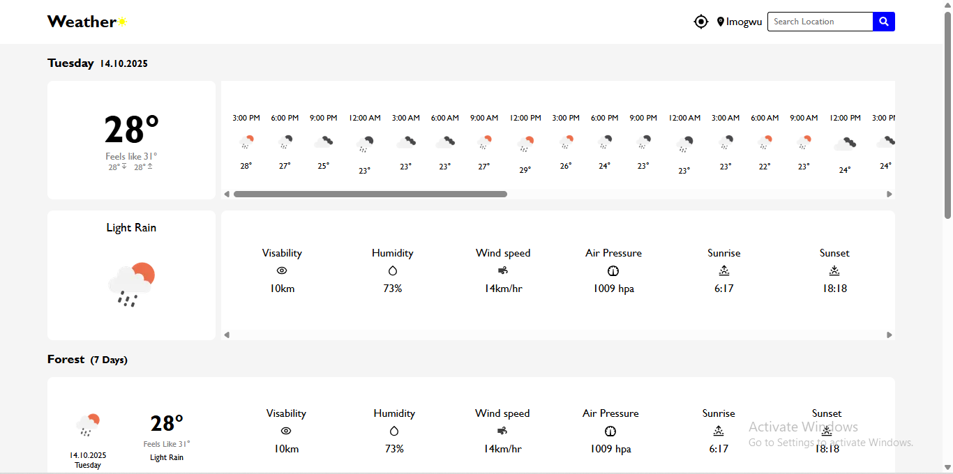 Weather App preview